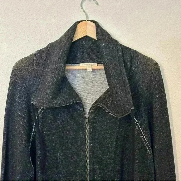 Eileen Fisher - Organic Cotton Funnel Neck Zip Up - Picture 2 of 6